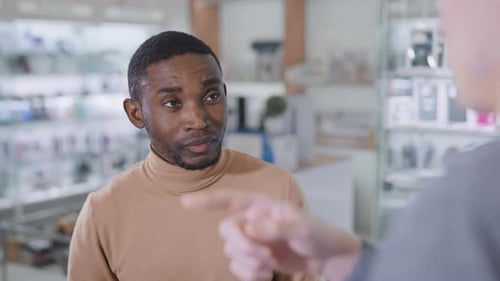 African Man in an Electronics and Gadgets Store