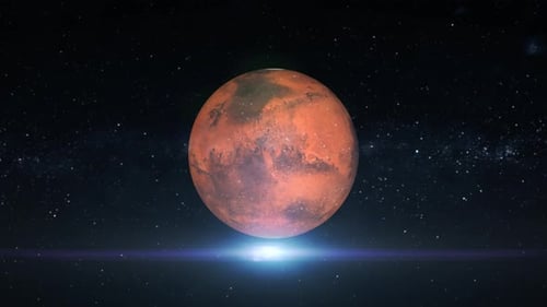 Mars planet animation in space. 2890
