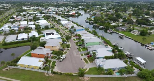 Residential Homes in Suburban Sprawl Development in North Port Florida Lowdensity Private Houses in