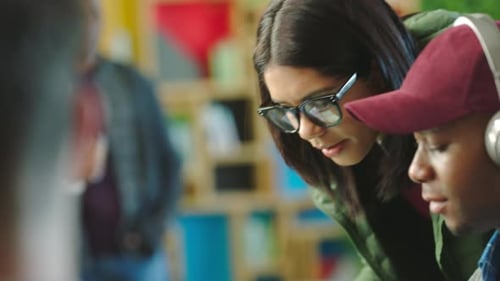 Digital marketing, talking teamwork and tablet collaboration for web design