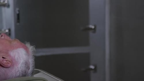 Morgue - pan para anciano en camilla - cadáver HD