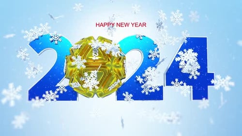 Happy New Year Greeting Card 2024