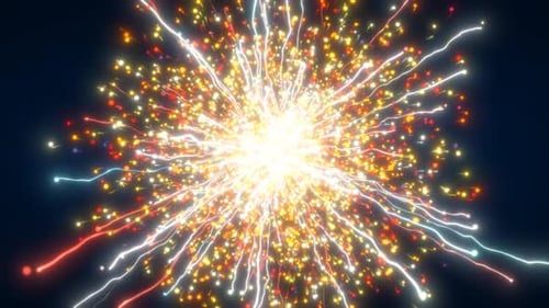 Abstrakte glühende Energieexplosion feuriges Wirbelwindfeuerwerk aus Linien