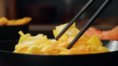 Closeup of Fermented Yellow Cabbage on Plate Preservation of Vegetables in Glass Jars Fermentation