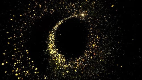 Gold Luxury Sparkling Glitter Star Dust Trail Particles