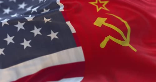 United States and URSS Flag