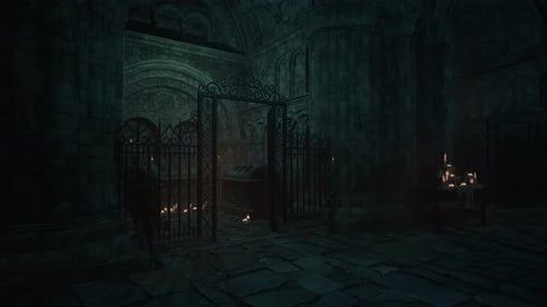 Enigmatic Ambiance Candlelit Gothic Sanctuary