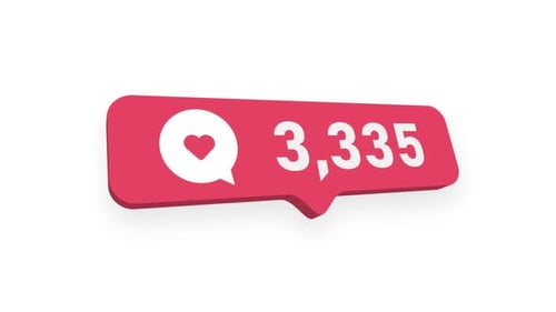 Comment Counter Counting Modern Pink 3D Icon Isolated on White Background