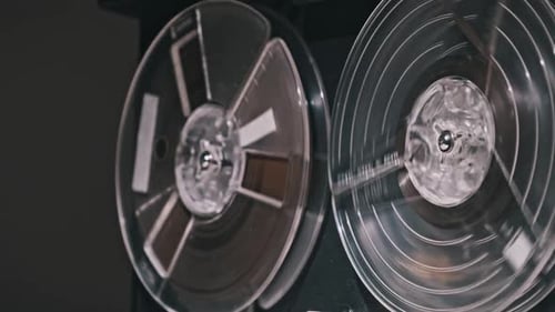Vintage ReeltoReel Tape Deck Spinning