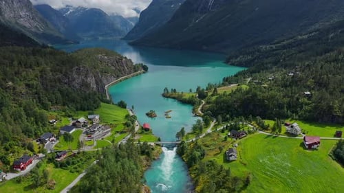 Hermosa naturaleza, paisaje natural de Noruega