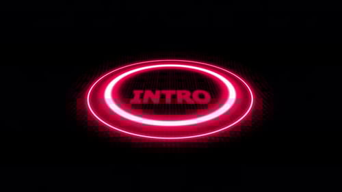 Intro 3d text animation on dot background. Intro. Screen saver before starting or in pause.