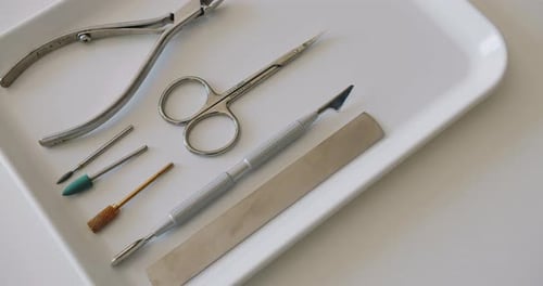 Professional Instruments for Fingernail Treatment