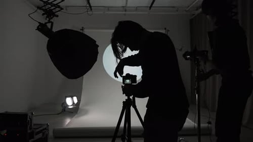 Professional Studio for Photo Video Filming with Modern Lighting Equipment Large White Cyclorama