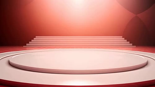 podio: escaparate futurista con plataforma para la exhibición de productos. Expositor de escenario moderno vacío