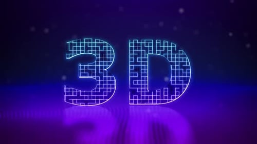 3D Neon Digital Background