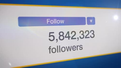 Social Media Increasing Followers Statistics Counter