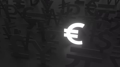 euro, dollar and pound signs. Currency exchange concept
