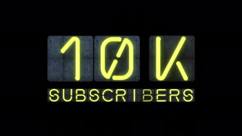 10K Subscribers Neon Sign