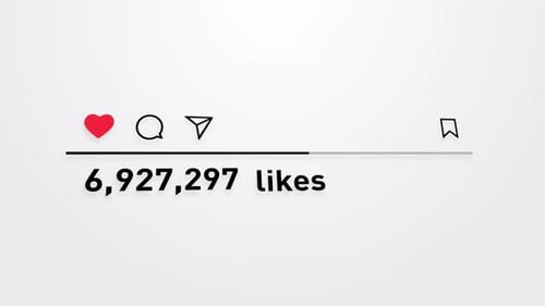 Instagram Likes Counter Counting Animation 4k