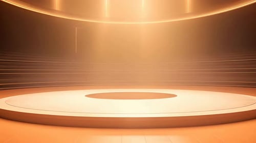 podio: escaparate futurista con plataforma para la exhibición de productos. Expositor de escenario moderno vacío