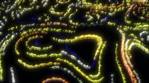 Bright background with burning particles