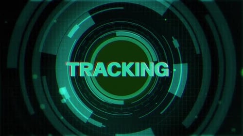 Tracking Text On Futuristic Cyberspace Background