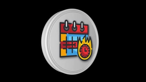 Calendar Deadline 3d Icon Animated Loop