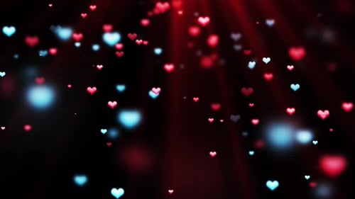 Heart Particles Valentines Day Background