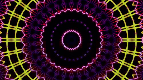 Glowing Rose Kaleidoscope Vj Loop 2