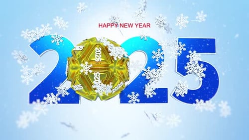 Happy New Year Greeting Card 2025