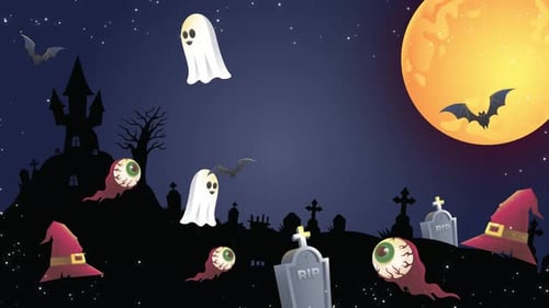 Halloween Ghost Background Animation