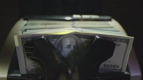 Money Counting Equipment for Paper Money Calculation Currency Exchange of One Hundred Usd