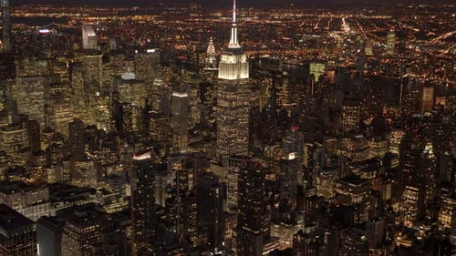 Cityscape Shot of Futuristic High Rise Skyscrapers Metropolis Business District