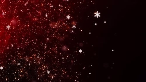 Abstract Red Christmas Particles