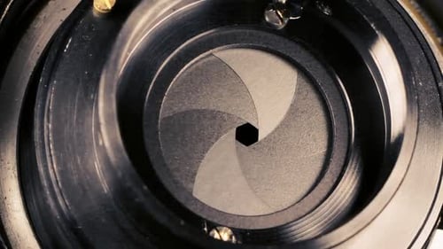 Camera lenses shutter aperture mechanism working close up repair 05