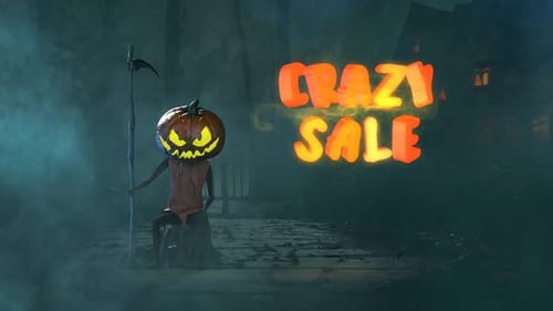 Pumpkin Man Halloween Promo Crazy Sale