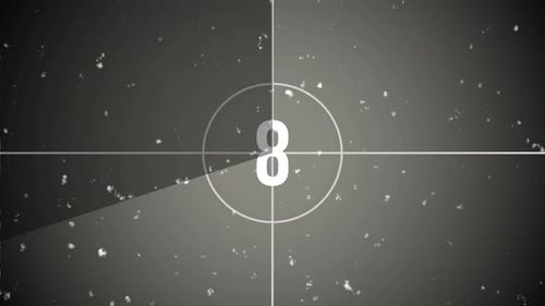 10 seconds old film countdown animation