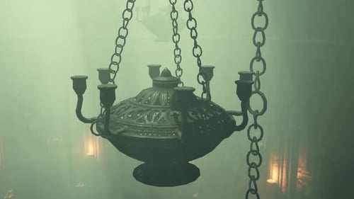 Gothic Cathedral Fascinating Candlelit Interior