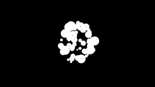 Creator Collection: animación de ráfaga rápida desde el centro con burbujas que se desvanecen