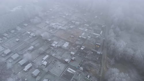 Residential Zone and Lots for Houses in Freezing Cold Nordic Country of Sweden - Aerial