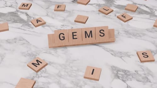 Wort Edelsteine auf Scrabble