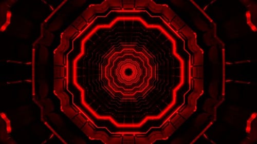 Red Tunnel Background