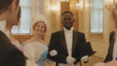 Victorian Aristocracy Speaking during Ceremonial Reception