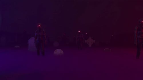 Halloween Zombie Tombstone Background 01 Hd