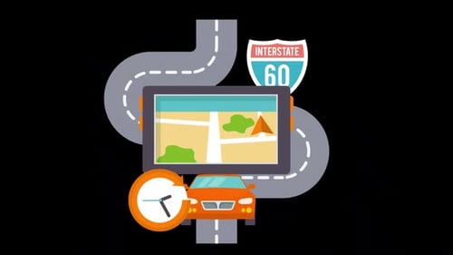 Satellite Navigation System On Alpha Channel