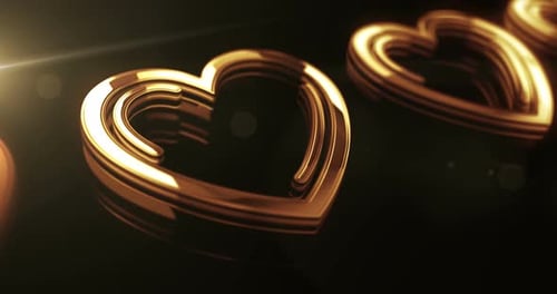 Heart love health and ai tech code metal symbol loop concept