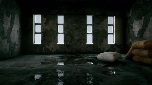 Innenansicht einer verlassenen Stadt 4k