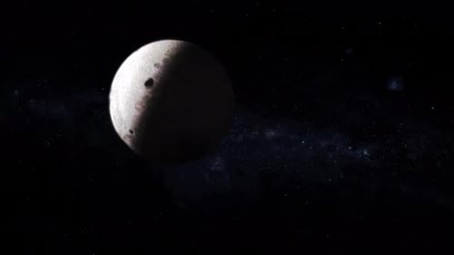 Rotated Realistic Original 3d Moon Planet On Space