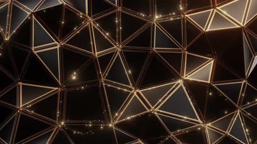 Abstract luxury geometric Triangle black with stripe gold.