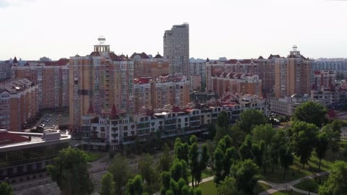 Perspective View of Residential Area Buildings in Kiev